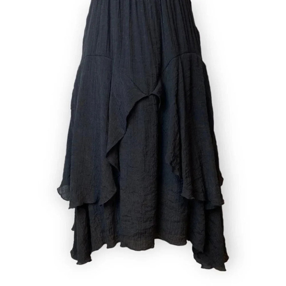 Ya Los Angeles Black  Crinkled Spagetti Dress - Picture 6 of 10